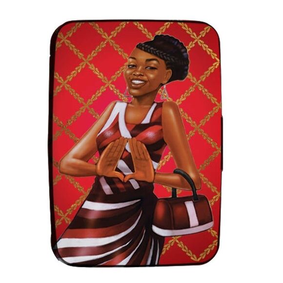 RFID Blocking Statement Card Holder | Red and White - Picture 1 of 2